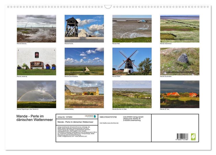 Produktbild: Mand&oslash; - Perle im d&auml;nischen Wattenmeer (Wandkalender 2026 DIN A2 quer), CALVENDO Monatskalender