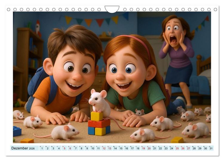 Produktbild: Vom Gl&uuml;ck, ein Nagetier zu sein (Wandkalender 2026 DIN A4 quer), CALVENDO Monatskalender