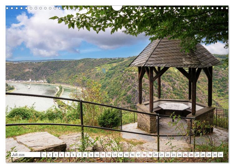 Produktbild: Unterwegs - Rhein-Burgen-Weg (Wandkalender 2026 DIN A3 quer), CALVENDO Monatskalender