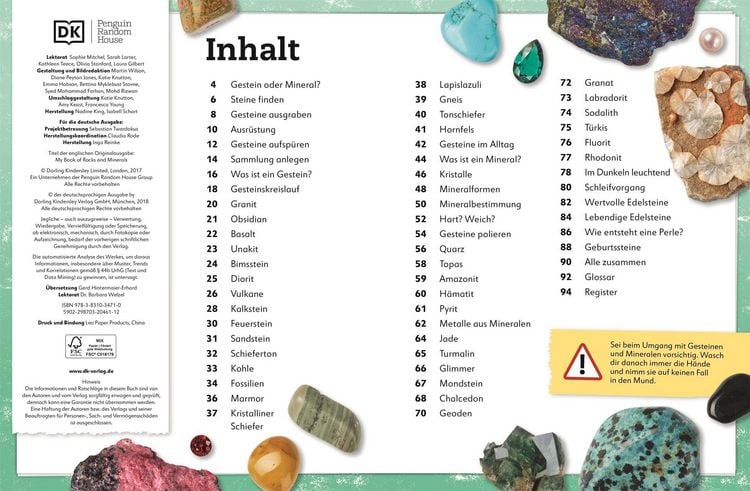 Produktbild: Steine und Mineralien