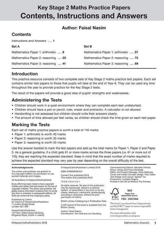 Produktbild: KS2 Maths and English SATs Practice Papers