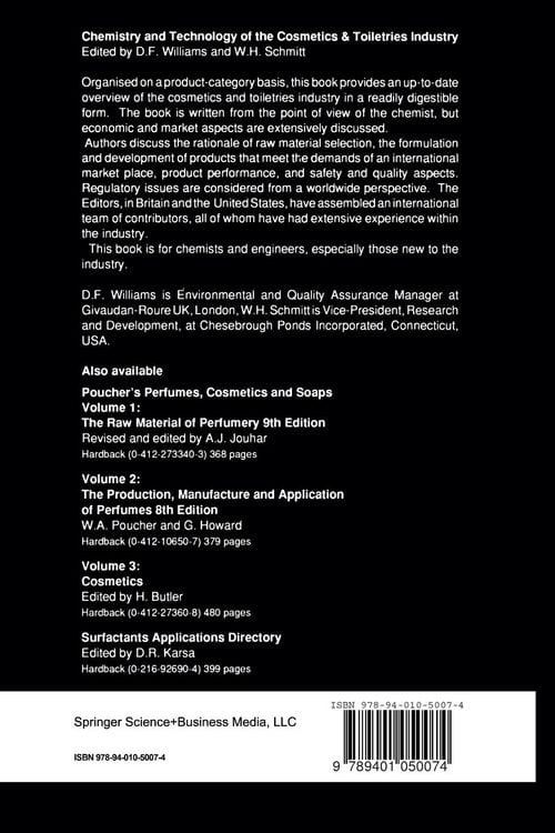 Produktbild: Chemistry and Technology of the Cosmetics and Toiletries Industry