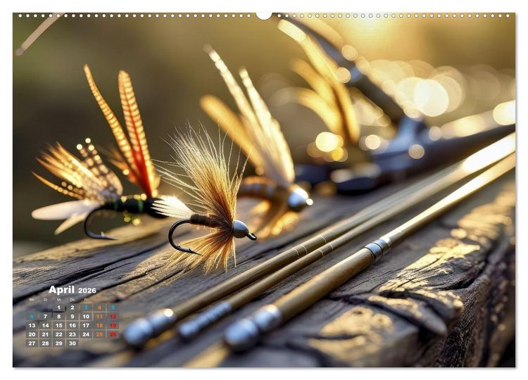 Produktbild: Meisterwerke - K&uuml;nstliche Fliegen (Wandkalender 2026 DIN A2 quer), CALVENDO Monatskalender