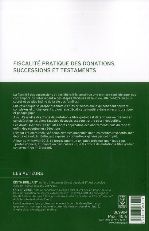 Produktbild: Fiscalite pratique des donations,