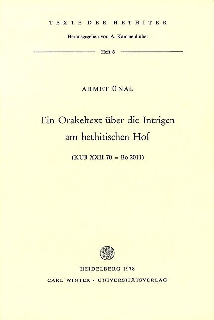 Produktbild: Ein Orakeltext &uuml;ber die Intrigen am hethitischen Hof
