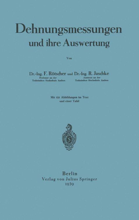 Produktbild: Dehnungsmessungen und ihre Auswertung
