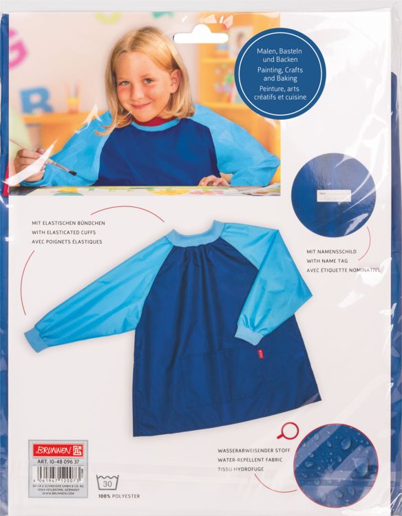 Produktbild: Brunnen Kindersch&uuml;rze mit &Auml;rmeln &brvbar; blau