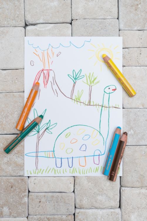 Produktbild: STABILO Buntstift, Wasserfarbe & Wachsmalkreide -  woody 3 in 1 - 10er Pack - mit 10 verschiedenen Farben