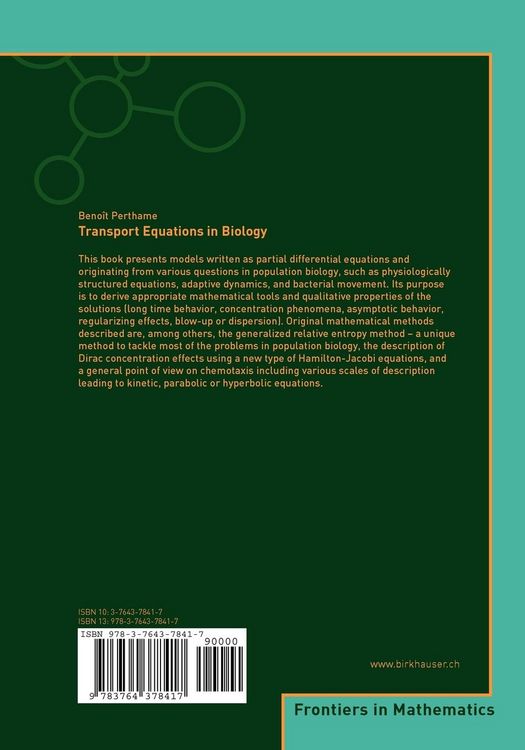 Produktbild: Transport Equations in Biology