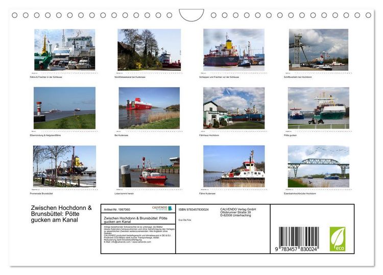 Produktbild: Zwischen Hochdonn & Brunsb&uuml;ttel: P&ouml;tte gucken am Kanal (Wandkalender 2026 DIN A4 quer), CALVENDO Monatskalender