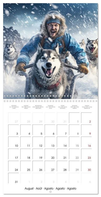 Produktbild: Des huskies adorables (Calendrier mural carr&eacute; 2026 30x30 cm) Calendrier double avec une page pour vos prises de notes