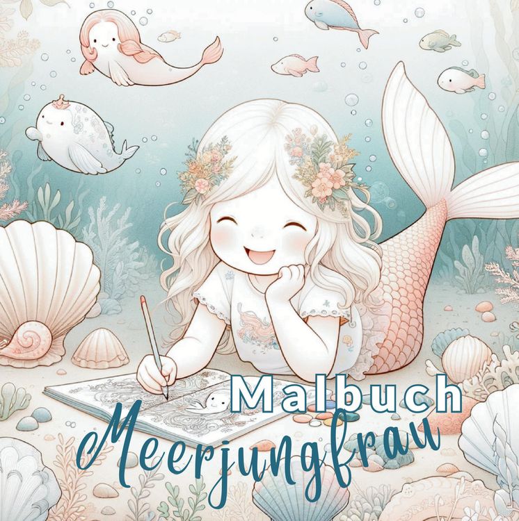 Produktbild: Mein Meerjungfrauen Malbuch: Kreative Ausmalbilder f&uuml;r M&auml;dchen!