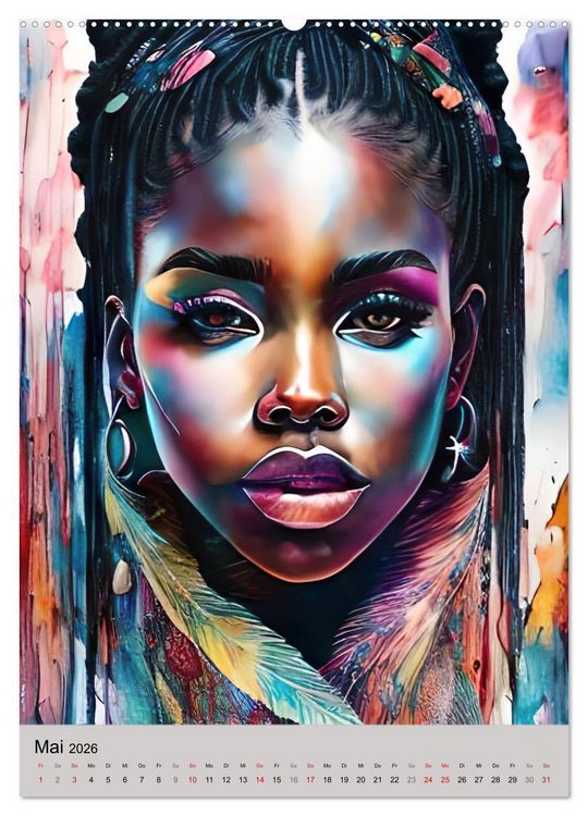 Produktbild: Portraits afrikanischer Frauen (Wandkalender 2026 DIN A2 hoch), CALVENDO Monatskalender