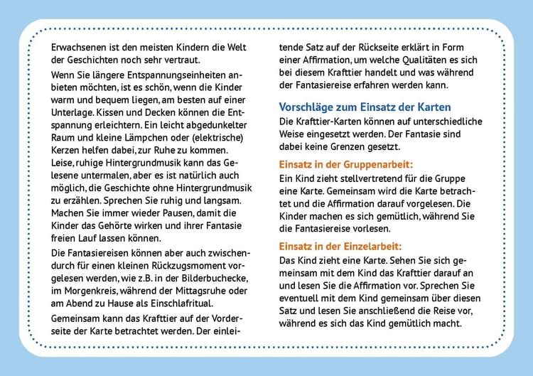 Produktbild: 30 Krafttier-Karten mit Fantasiereisen f&uuml;r Kinder von 4 bis 10