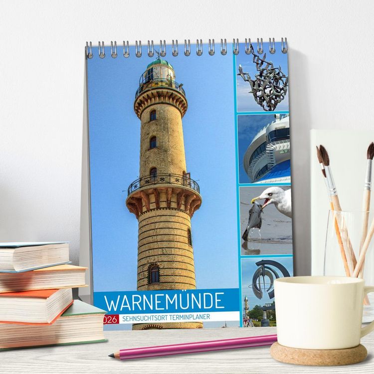 Produktbild: Sehnsuchtsort Warnem&uuml;nde (Tischkalender 2026 DIN A5 hoch), CALVENDO Monatskalender
