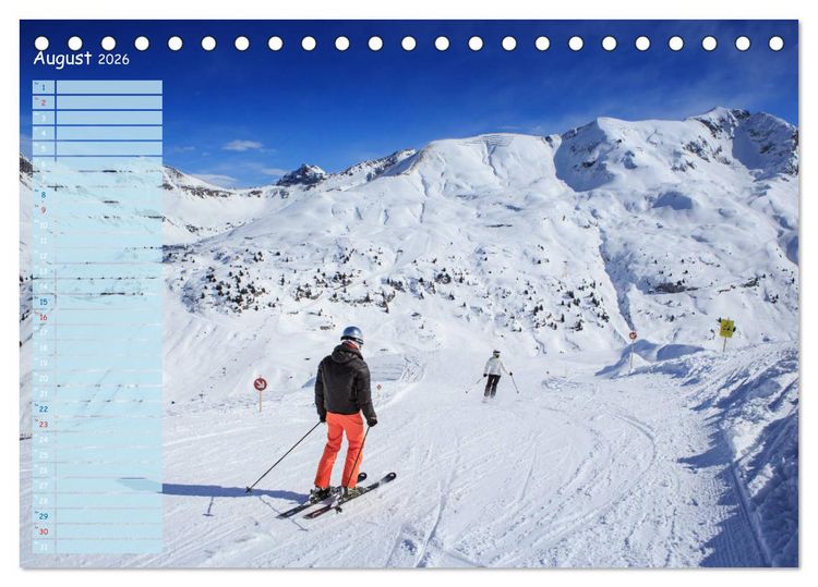 Produktbild: Ski und Snowboard - Leidenschaft im Schnee (Tischkalender 2026 DIN A5 quer), CALVENDO Monatskalender