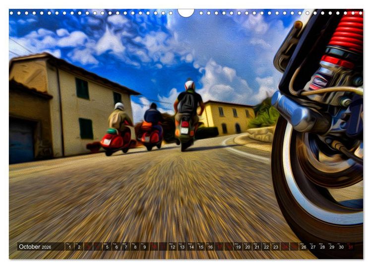 Produktbild: Low-angle shots of scooters (Wall Calendar 2026 DIN A3 landscape), CALVENDO 12 Month Wall Calendar