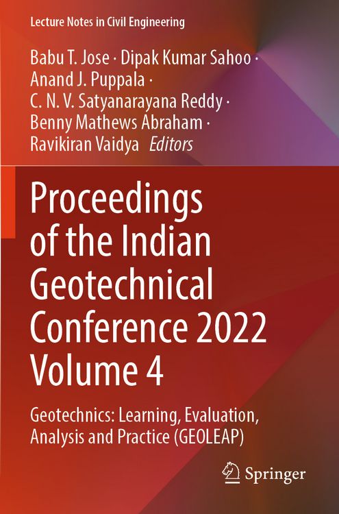 Produktbild: Proceedings of the Indian Geotechnical Conference 2022 Volume 4