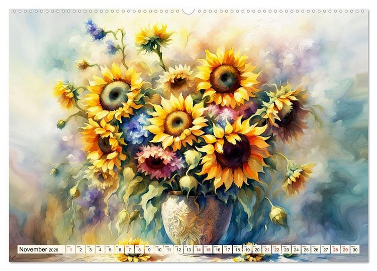 Produktbild: Blossom joy (High Quality Premium Wall Calendar 2026 DIN A2 landscape),CALVENDO 12 Month Wall Calendar