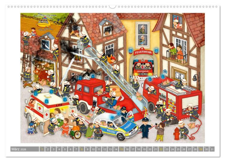 Produktbild: Wimmelig durch das Jahr (hochwertiger Premium Wandkalender 2026 DIN A2 quer), Kunstdruck in Hochglanz