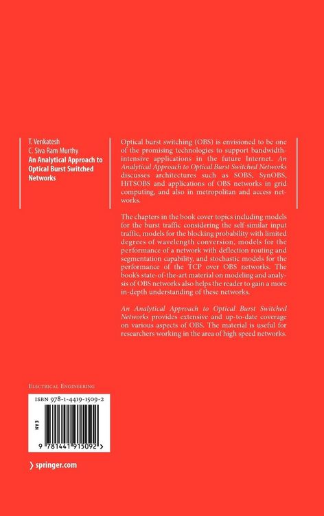 Produktbild: An Analytical Approach to Optical Burst Switched Networks