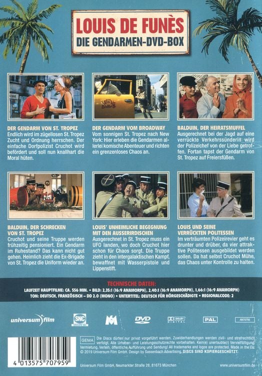 Produktbild: Louis de Funes - Gendarmen Blu-ray Box [3 DVDs]