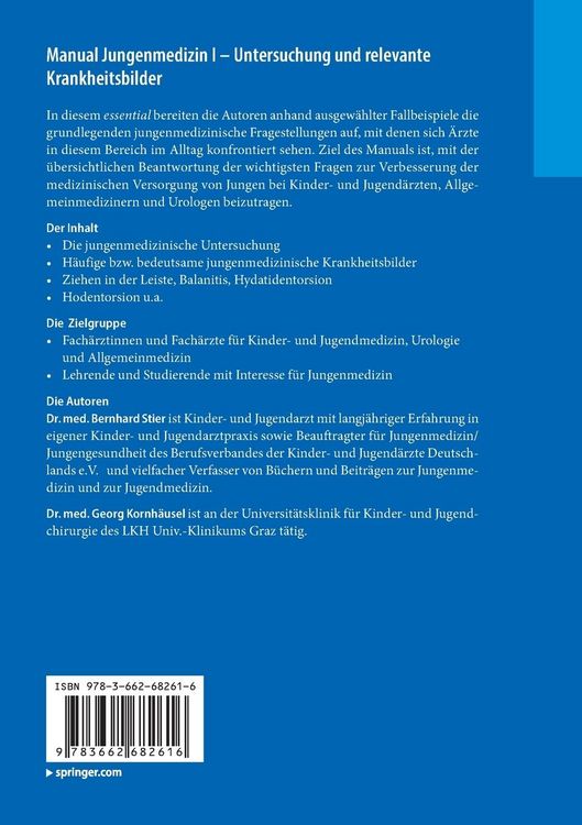 Produktbild: Manual Jungenmedizin I - Untersuchung und relevante Krankheitsbilder
