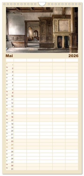 Produktbild: Familienplaner 2026 - Verlassene Orte im Harz mit 5 Spalten (Wandkalender, 21 x 45 cm) CALVENDO