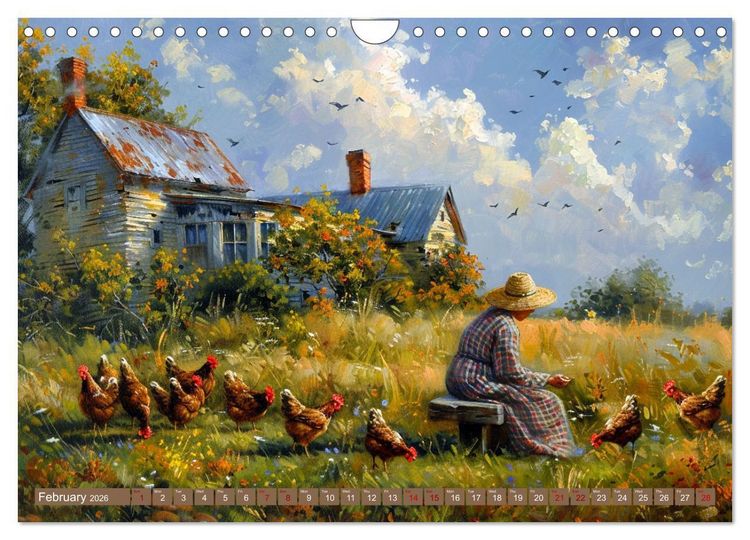 Produktbild: Life on a Farm in Old America (Wall Calendar 2026 DIN A4 landscape), CALVENDO 12 Month Wall Calendar