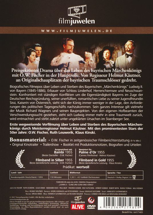 Produktbild: Ludwig II. - Glanz und Elend eines K&ouml;nigs - filmjuwelen