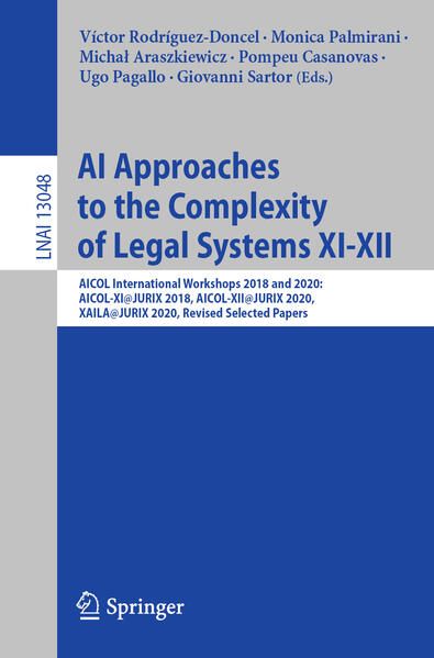 Produktbild: AI Approaches to the Complexity of Legal Systems XI-XII