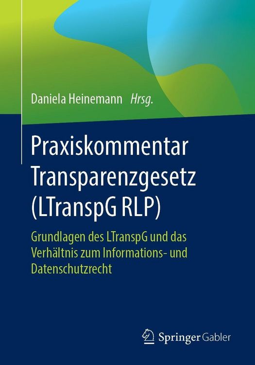 Produktbild: Praxiskommentar Transparenzgesetz (LTranspG RLP)