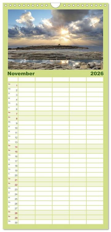 Produktbild: Familienplaner 2026 - Irland - Unterwegs auf dem Wild Altantic Way mit 5 Spalten (Wandkalender, 21 x 45 cm) CALVENDO