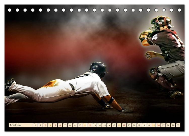 Produktbild: Baseball - Fight (Tischkalender 2026 DIN A5 quer), CALVENDO Monatskalender