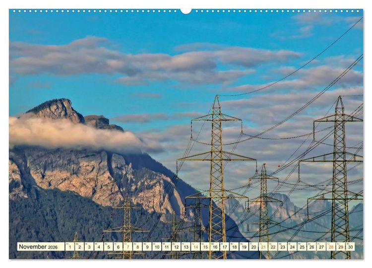 Produktbild: Strommasten - Wege des Stroms (hochwertiger Premium Wandkalender 2026 DIN A2 quer), Kunstdruck in Hochglanz
