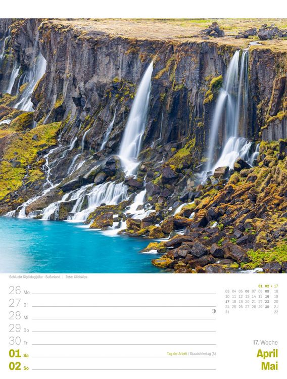Produktbild: Island Wochenplaner Kalender 2027 | Die Insel aus Feuer und Eis