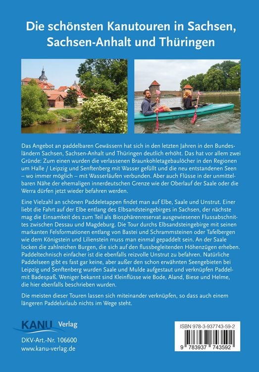Produktbild: Die schönsten Kanu-Touren in Sachsen, Sachsen-Anhalt und Thüringen