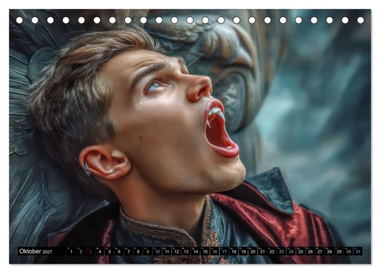 Produktbild: Vampire - Blutdurstige Nachtgestalten (Tischkalender 2027 DIN A5 quer), CALVENDO Monatskalender