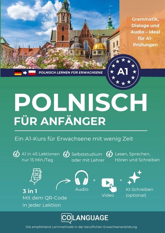Produktbild: Polnisch f&uuml;r Anf&auml;nger - Ein A1-Kurs f&uuml;r Erwachsene mit wenig Zeit