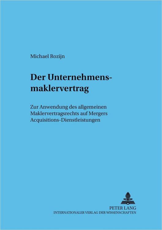 Produktbild: Der Unternehmensmaklervertrag