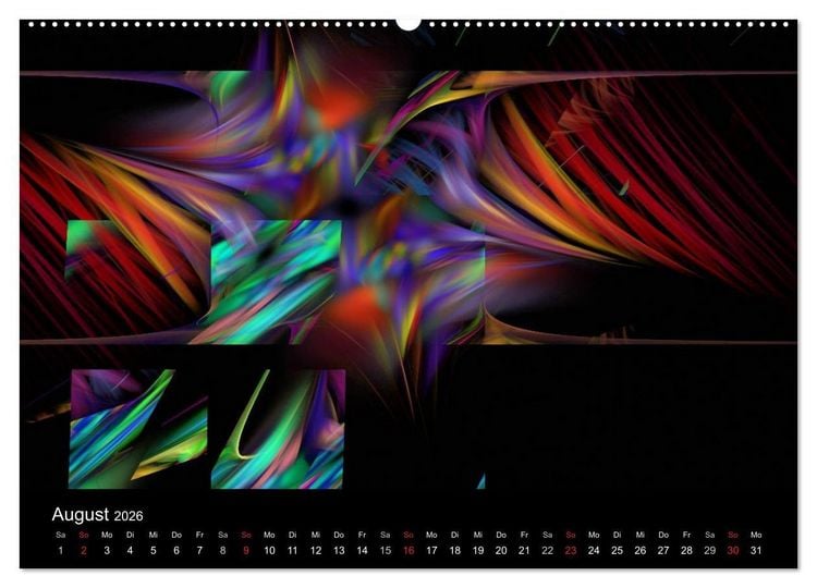 Produktbild: Wunderbare Welt der Farben 2026 (Wandkalender 2026 DIN A2 quer), CALVENDO Monatskalender