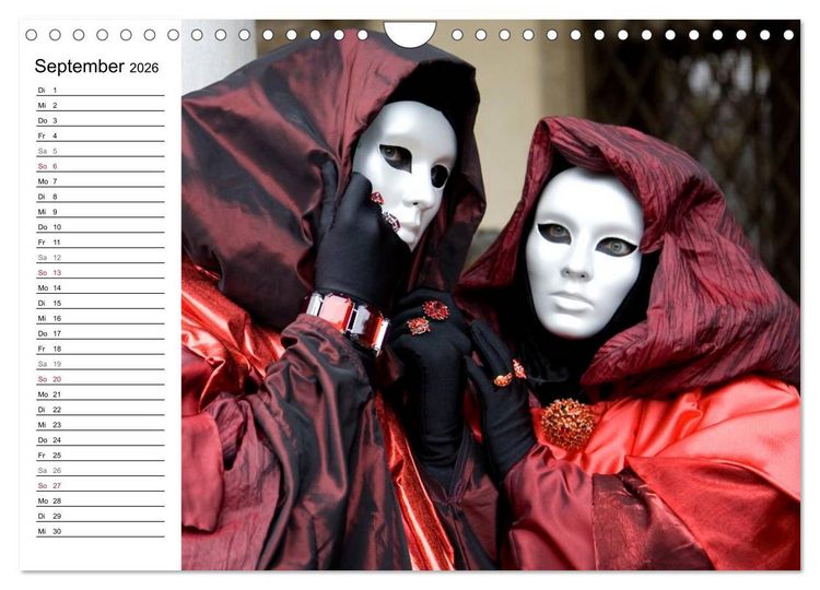 Produktbild: Carnevale di Venezia 2026 (Wandkalender 2026 DIN A4 quer), CALVENDO Monatskalender