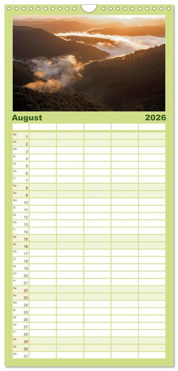 Produktbild: Familienplaner 2026 - Naturparadies Pf&auml;lzerwald mit 5 Spalten (Wandkalender, 21 x 45 cm) CALVENDO