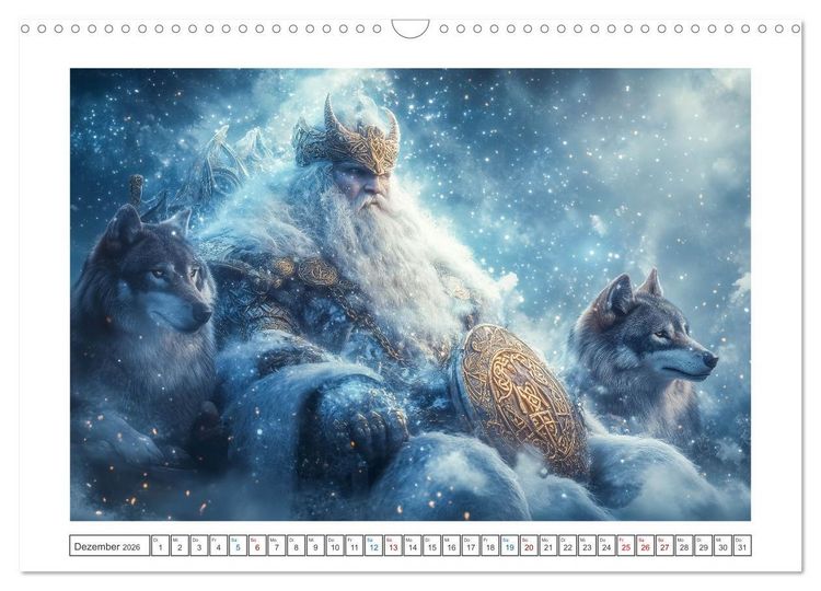 Produktbild: Die G&ouml;tter des Nordens (Wandkalender 2026 DIN A3 quer), CALVENDO Monatskalender