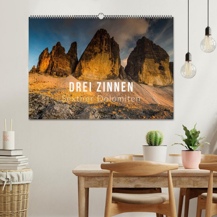 Produktbild: Drei Zinnen. Sextner Dolomiten (Wandkalender 2026 DIN A2 quer), CALVENDO Monatskalender