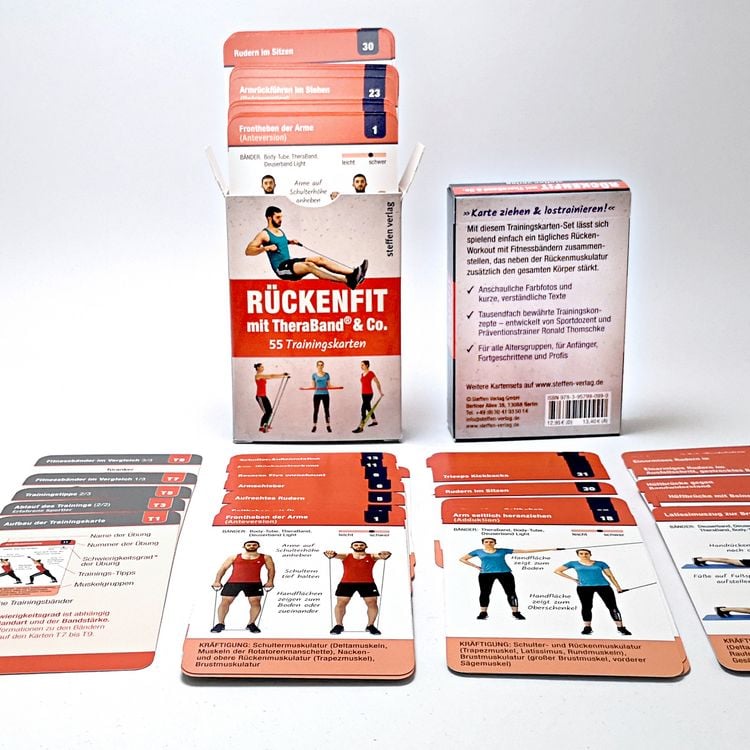 Produktbild: Trainingskarten: R&uuml;ckenfit mit TheraBand&reg; & Co.