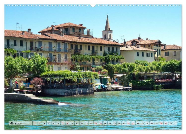 Produktbild: Isola dei Pescatori im Lago Maggiore (Wandkalender 2026 DIN A2 quer), CALVENDO Monatskalender