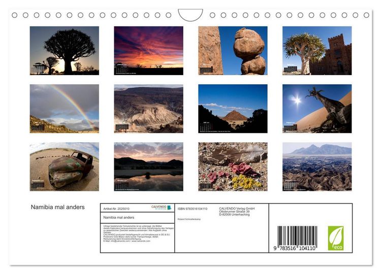 Produktbild: Namibia mal anders (Wandkalender 2026 DIN A4 quer), CALVENDO Monatskalender