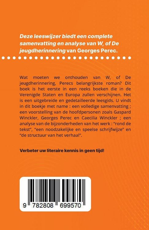 Produktbild: W, of De jeugdherinnering van Georges Perec (Boekanalyse)