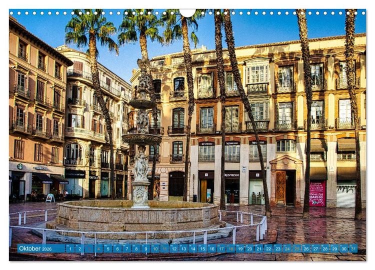 Produktbild: Malaga Highlights der Stadt an der Costa del Sol (Wandkalender 2026 DIN A3 quer), CALVENDO Monatskalender